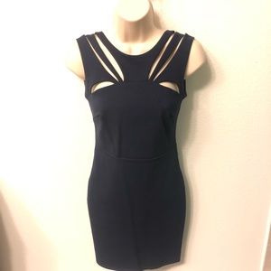Navy cutout dress